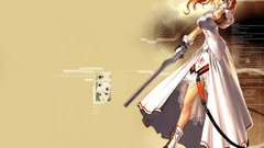 Woman models artwork