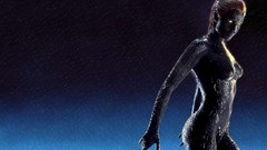 Woman models artwork mystique