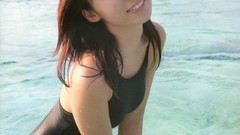 Woman models asians swimming