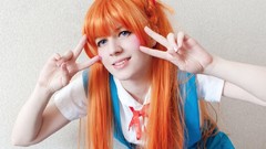 Woman models asuka langley soryu redheads cosplay