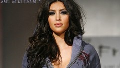 Woman models black hair kim kardashian