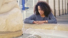 Woman models black people