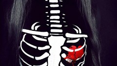 Woman models body painting