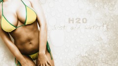 Woman models bra bikini panties boobs