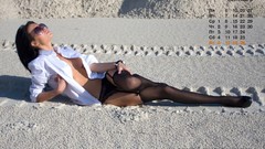 Woman models Calendar