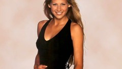 Woman models cleavage