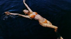 Woman models cleavage