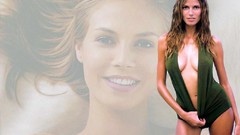 Woman models cleavage heidi klum