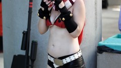 Woman models cosplay Littner Yoko