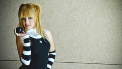 Woman models cosplay Misa