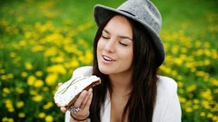 Woman models Ewa Farna