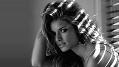 Woman models grayscale Marisa Miller