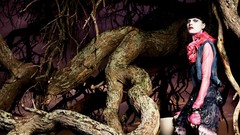 Woman models Guinevere Van Seenus