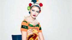 Woman models harlequin Diana Moldovan
