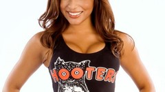 Woman models Hooters