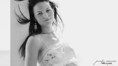 Woman models jennifer morrison grayscale