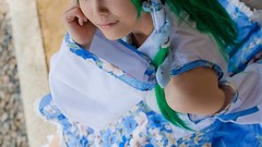 Woman models kochiya sanae touhou cosplay Lenfried