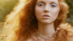 Woman models Lily Cole