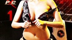 Woman models mma Ring Girl Filipino Abby Poblador