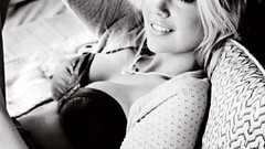 Woman models monochrome kate