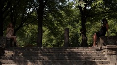 Woman models photo shoot black hair redheads lesbians 