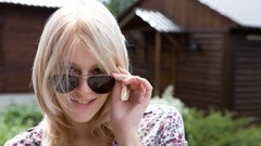 Woman models playmates