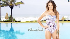 Woman models Rebecca Breeds