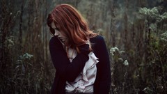 Woman models redheads