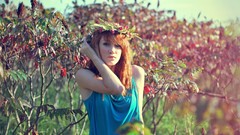 Woman models redheads