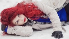 Woman models redheads