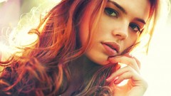 Woman models redheads