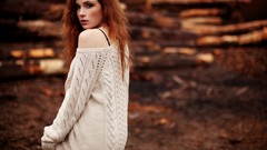 Woman models redheads