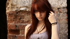 Woman models redheads