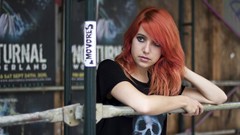 Woman models redheads