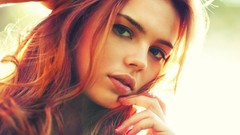 Woman models redheads