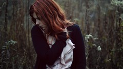 Woman models redheads