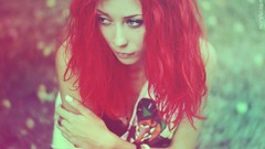 Woman models redheads