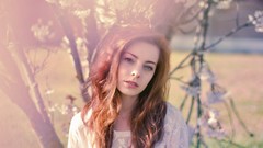 Woman models redheads boost