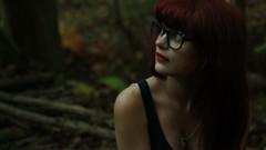 Woman models redheads girls with glasses