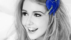 Woman models selective coloring