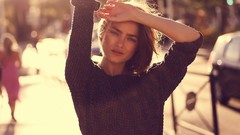 Woman models Sophie Vlaming