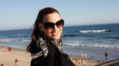 Woman models sunglasses Jordan