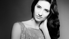 Woman models susan coffey grayscale