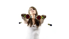 Woman models toys (children)