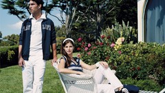 Woman modern Garden models fashion photography