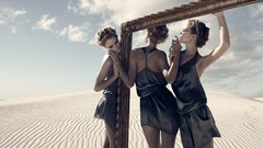Woman modern models deserts fashion photography