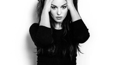 Woman Monica Bellucci Actress brunettes black dress Italian