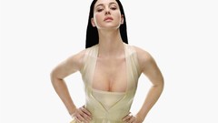 Woman Monica Bellucci brunettes cleavage Italian Matrix Reloaded