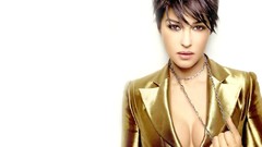 Woman Monica Bellucci models dressed