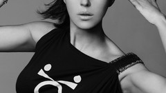 Woman Monica Bellucci monochrome brunettes